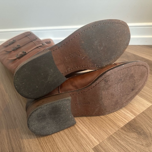 Women's Brown Leather Riding Boots - Picture 6 of 6